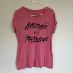 Allergic to mornings tee
